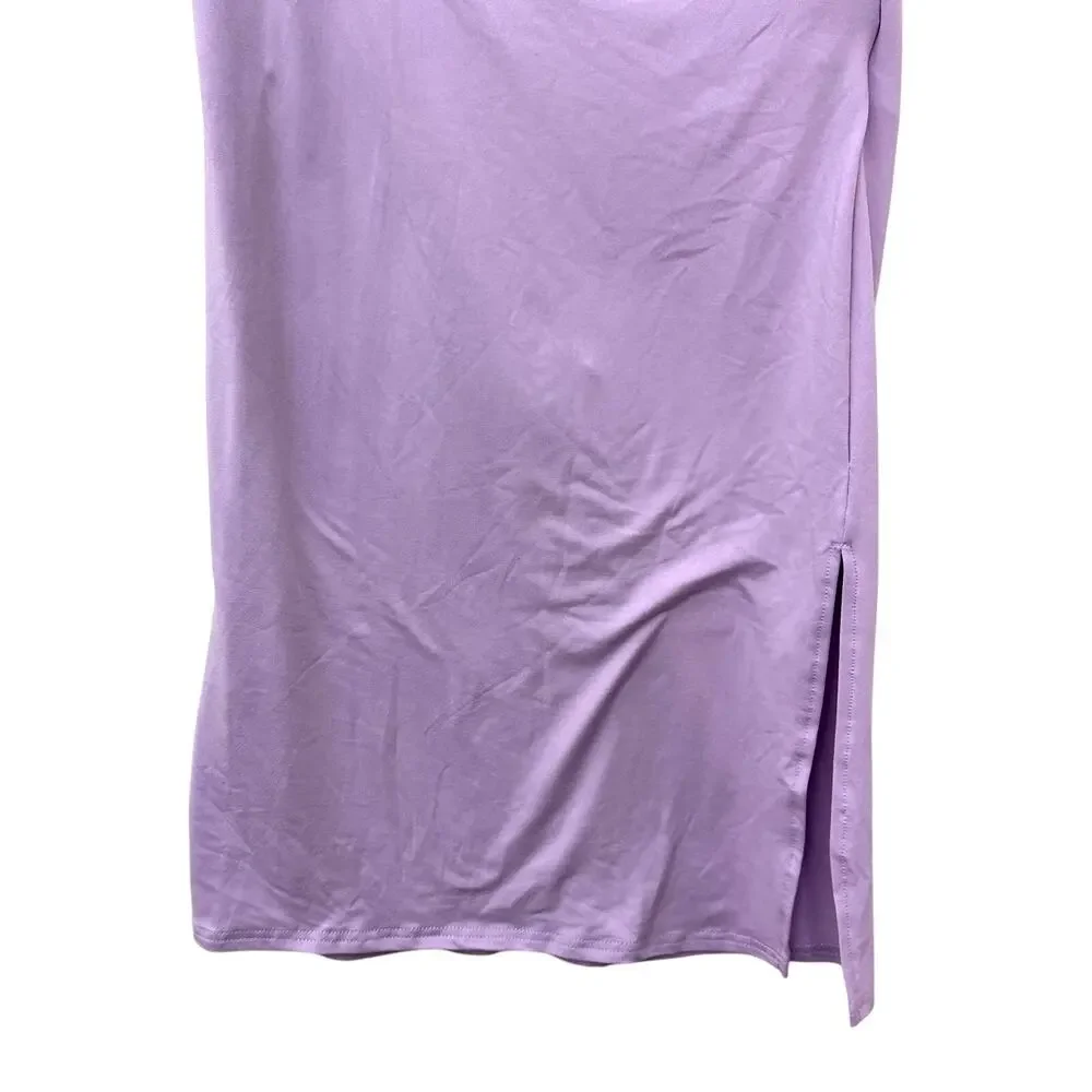 Vero Moda  Purple Above Knee Bodycon Skirt Side Slit Back Zip S NWT Streetwear